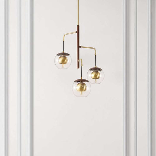 Safavieh - Vylora 3 Lt 26in Pendant - Dark Walnut - Brass - PND4185A veiw 1