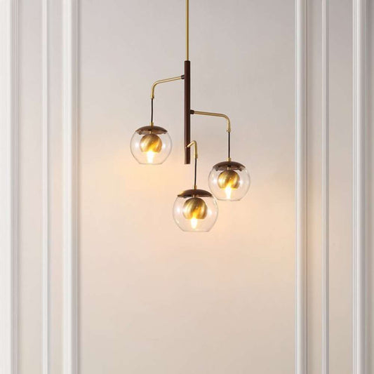 Safavieh - Vylora 3 Lt 26in Pendant - Dark Walnut - Brass - PND4185A veiw 2
