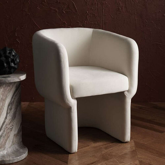 Safavieh - Couture - Wally Velvet Dining Chair - Creme - SFV4808B veiw 2