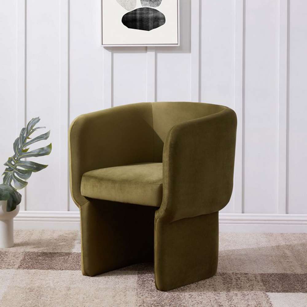 Safavieh - Couture - Wally Velvet Dining Chair - Olive Green - SFV4808A veiw 2