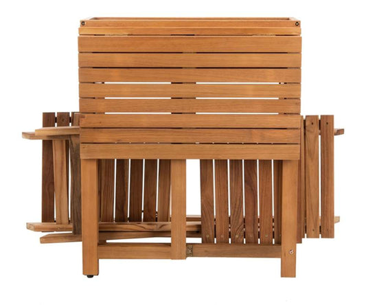 Safavieh - Walten Flower Shelf Bistro Set - Natural - PAT7046A veiw 2