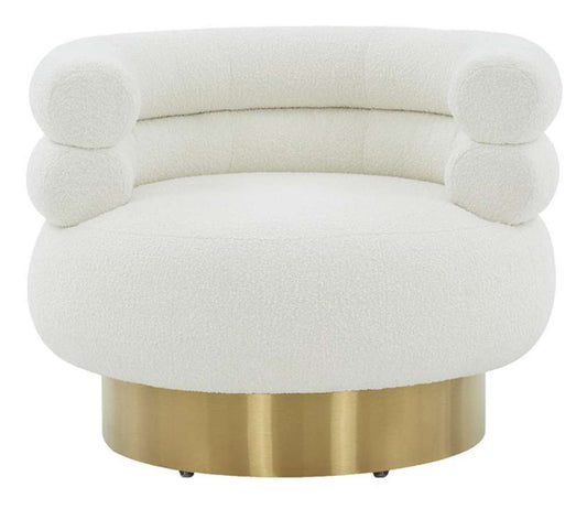 Safavieh - Couture - Wendell Swivel Chair - Ivory - Gold - SFV4802A veiw 1