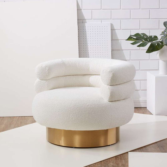 Safavieh - Couture - Wendell Swivel Chair - Ivory - Gold - SFV4802A veiw 2