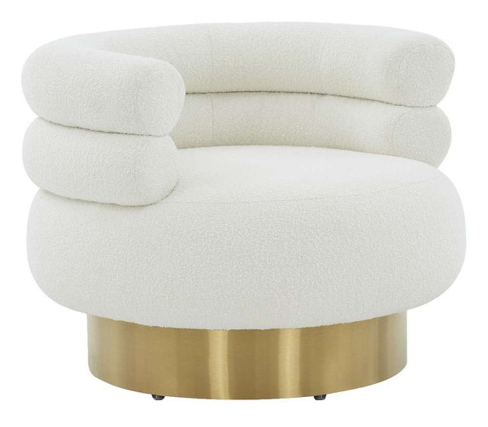 Safavieh - Couture - Wendell Swivel Chair - Ivory - Gold - SFV4802A veiw 3