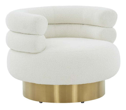 Safavieh - Couture - Wendell Swivel Chair - Ivory - Gold - SFV4802A veiw 3