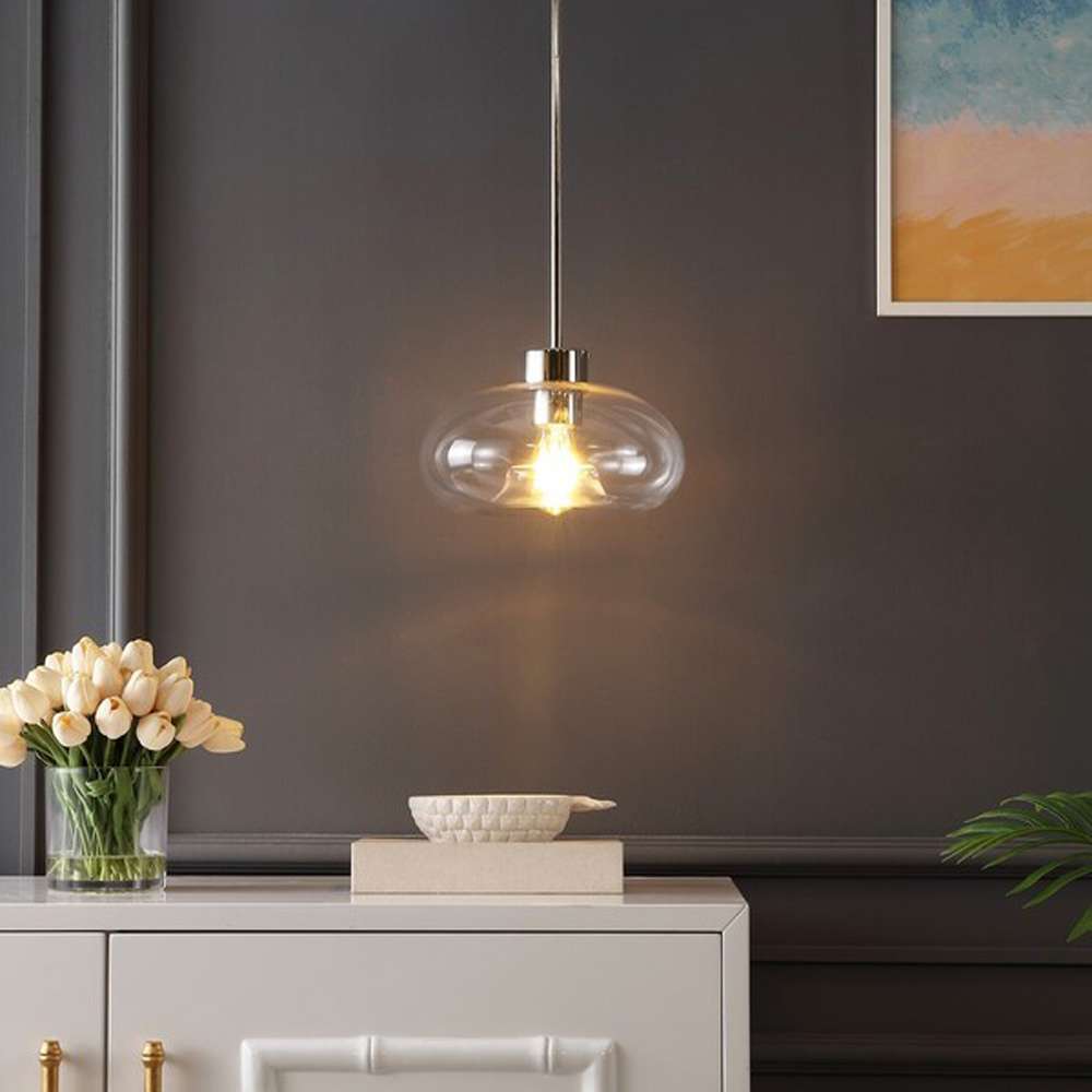 Safavieh - Wessley 11 Inch Pendant - Clear - Nickel - PND4152A veiw 2