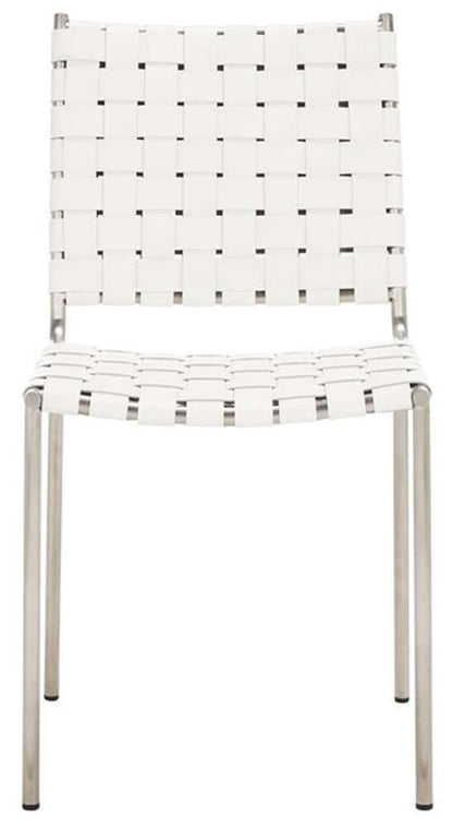 Safavieh - Wesson Woven Dining Chair - White - Silver  (Set of 2) - DCH3005C-SET2 veiw 1