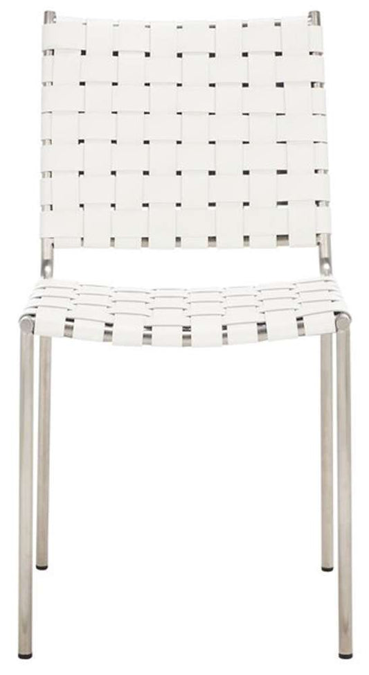 Safavieh - Wesson Woven Dining Chair - White - Silver  (Set of 2) - DCH3005C-SET2 veiw 1