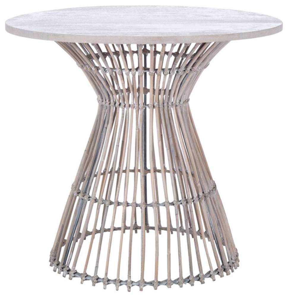 Safavieh - Whent Round Accent Table - Grey White Wash - Black - ACC6500A veiw 1