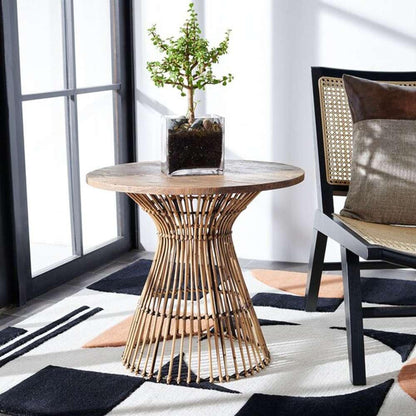 Safavieh - Whent Round Accent Table - Honey Brwn Wash - Antique Brow - ACC6500B veiw 2
