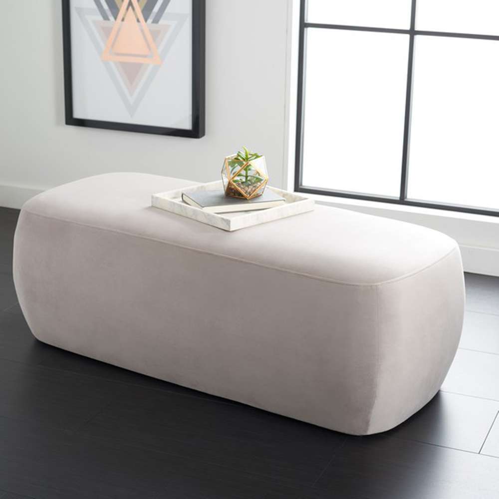 Safavieh - Whitley Rectangular Ottoman - Greige - OTT1301A veiw 2