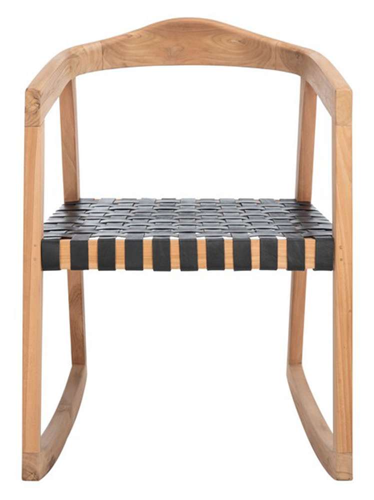 Safavieh - Willa Rocking Dining Chair - Black - Natural - DCH4005C veiw 1