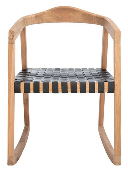 Safavieh - Willa Rocking Dining Chair - Black - Natural - DCH4005C veiw 1