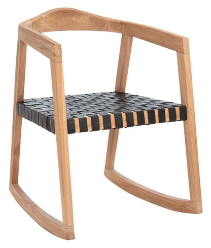 Safavieh - Willa Rocking Dining Chair - Black - Natural - DCH4005C veiw 3