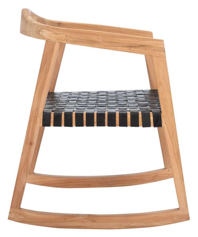 Safavieh - Willa Rocking Dining Chair - Black - Natural - DCH4005C veiw 4