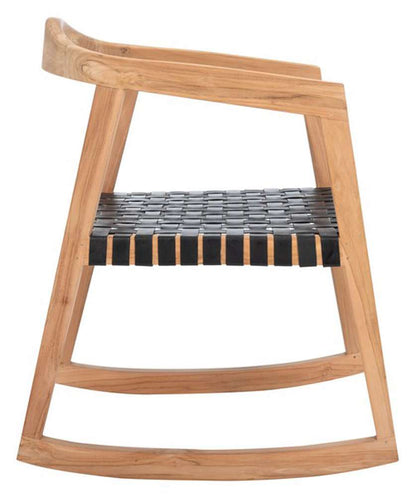 Safavieh - Willa Rocking Dining Chair - Black - Natural - DCH4005C veiw 4