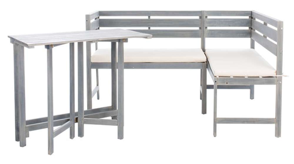 Safavieh - Wilton Balcony Corner Lounge - Ash Grey - White - PAT6754D veiw 2