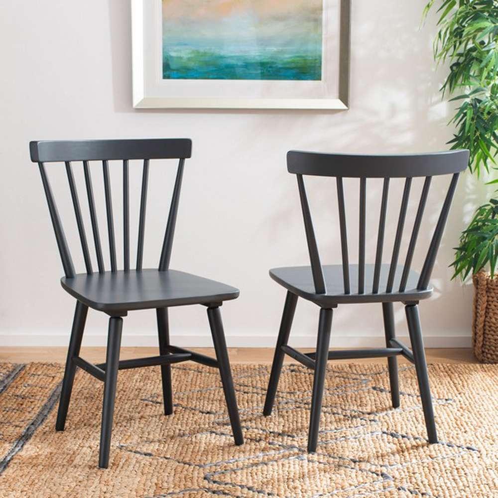 Safavieh - Winona Spindle Dining Chair - Grey  (Set of 2) - DCH8500E-SET2 veiw 2