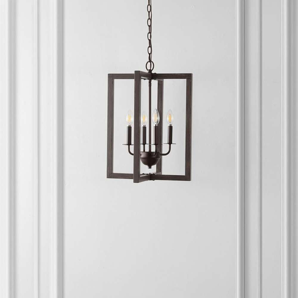 Safavieh - Winter 4Lt 16in Pendant - Walnut - Oil Rub Bronze - PND4164A veiw 1