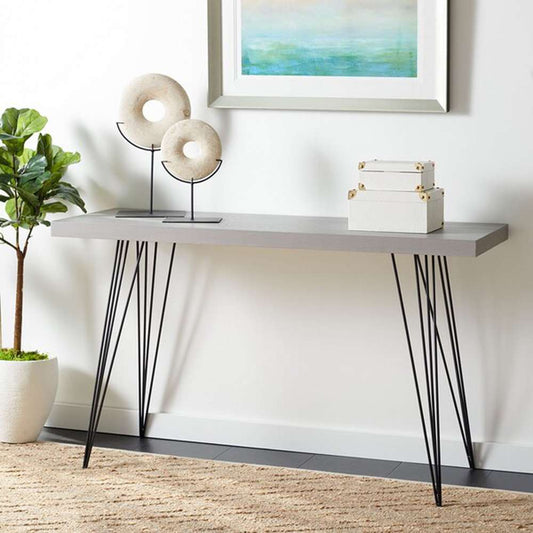 Safavieh - Wolcott Console Table - Grey - Black - FOX4208B veiw 2