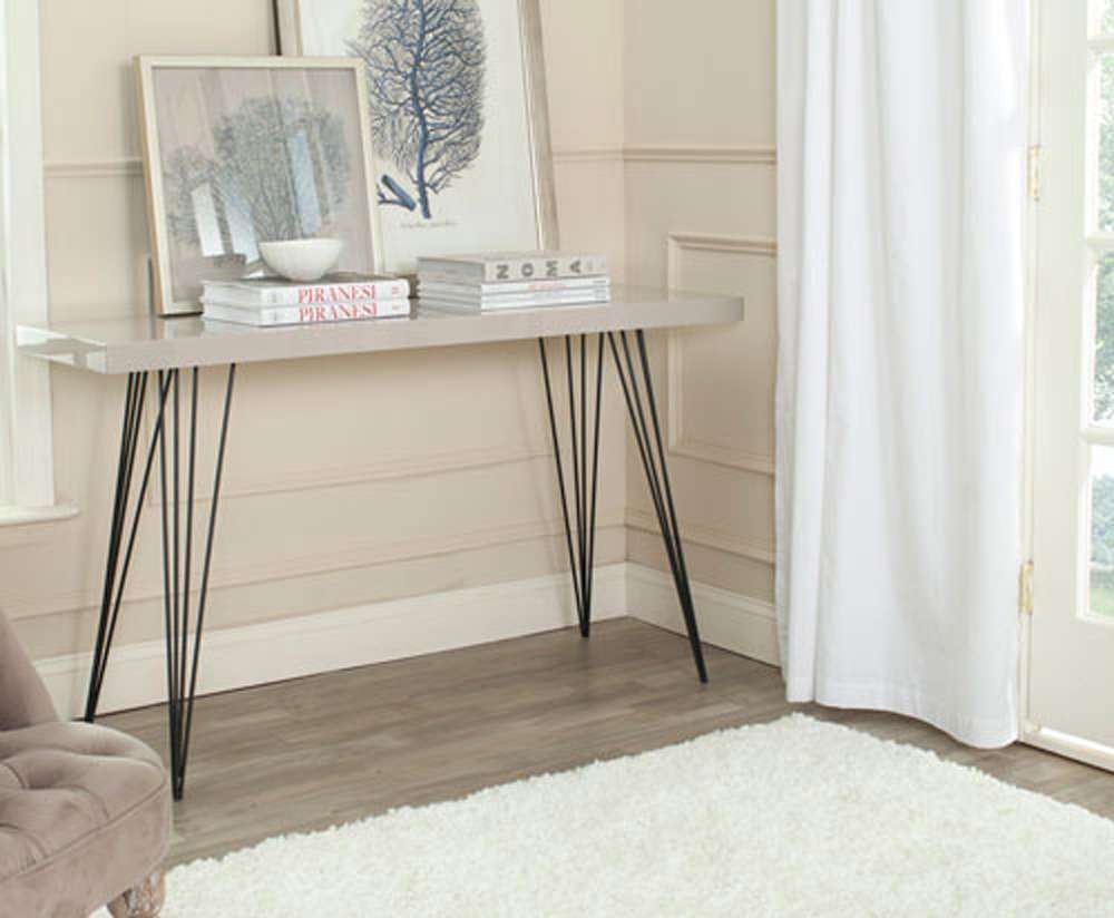 Safavieh - Wolcott Console Table - Taupe - Black - FOX4208D veiw 2