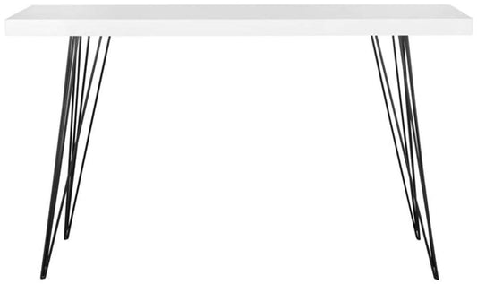 Safavieh - Wolcott Console Table - White - Black - FOX4208A veiw 1