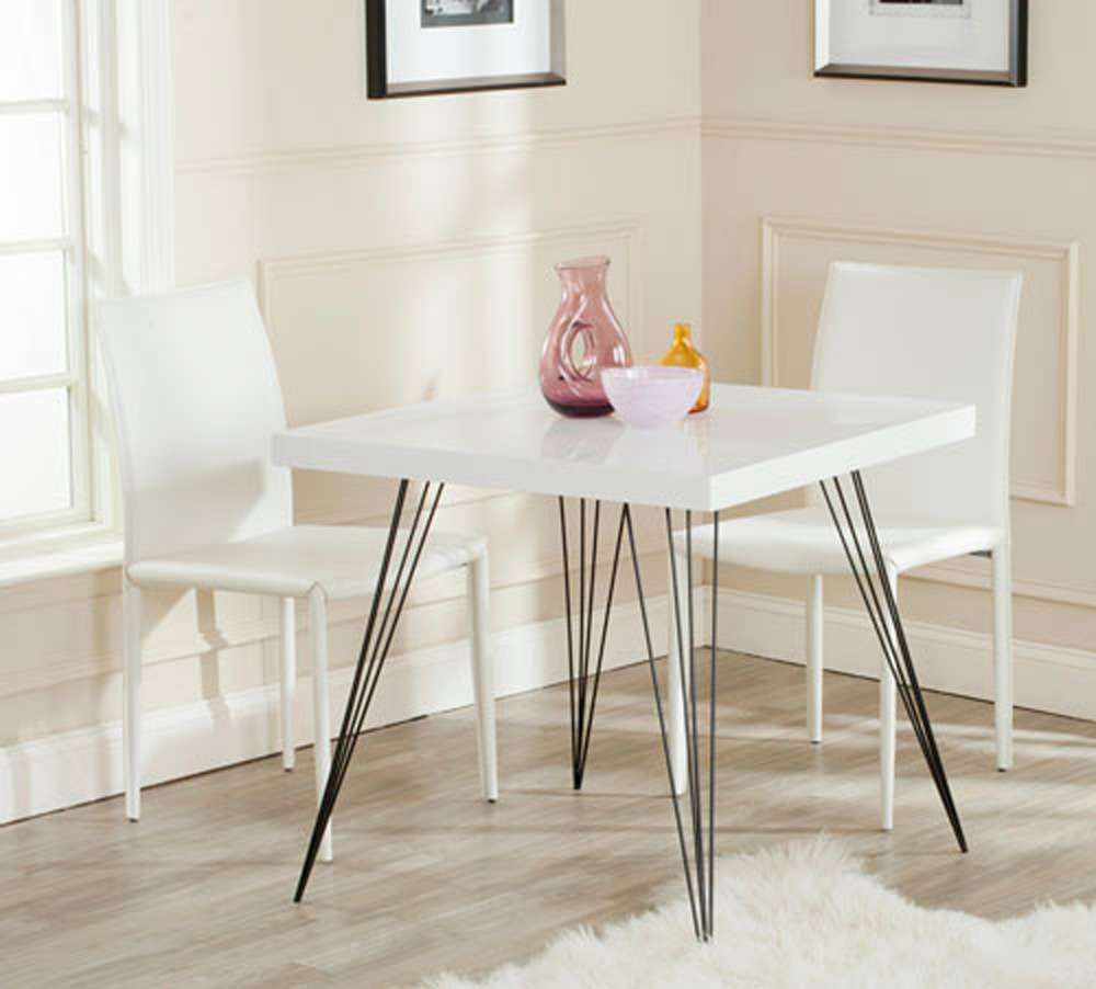 Safavieh - Wolcott Dining Table - White - Black - FOX4205A veiw 2