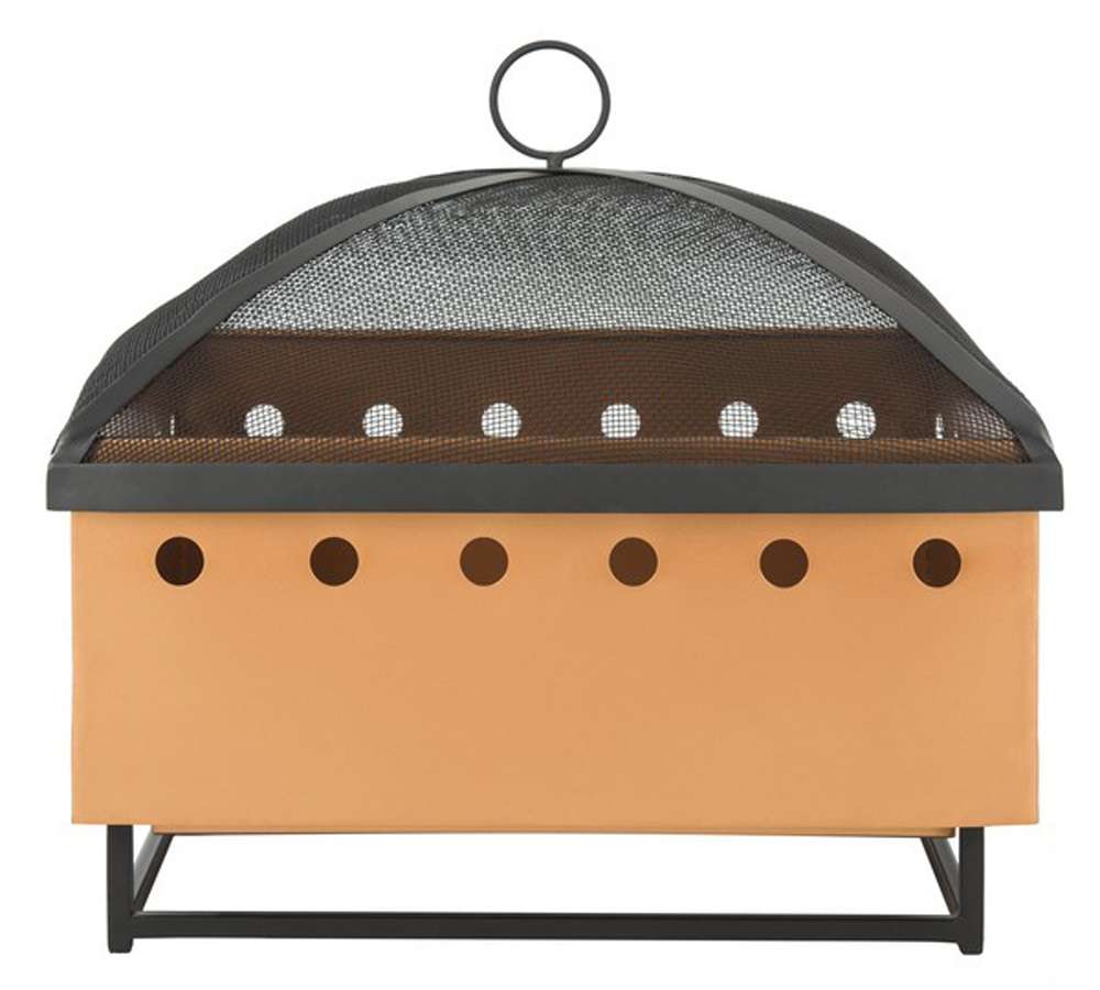 Safavieh - Wyatt Square Fire Pit - Copper - Black - PIT2004A veiw 1