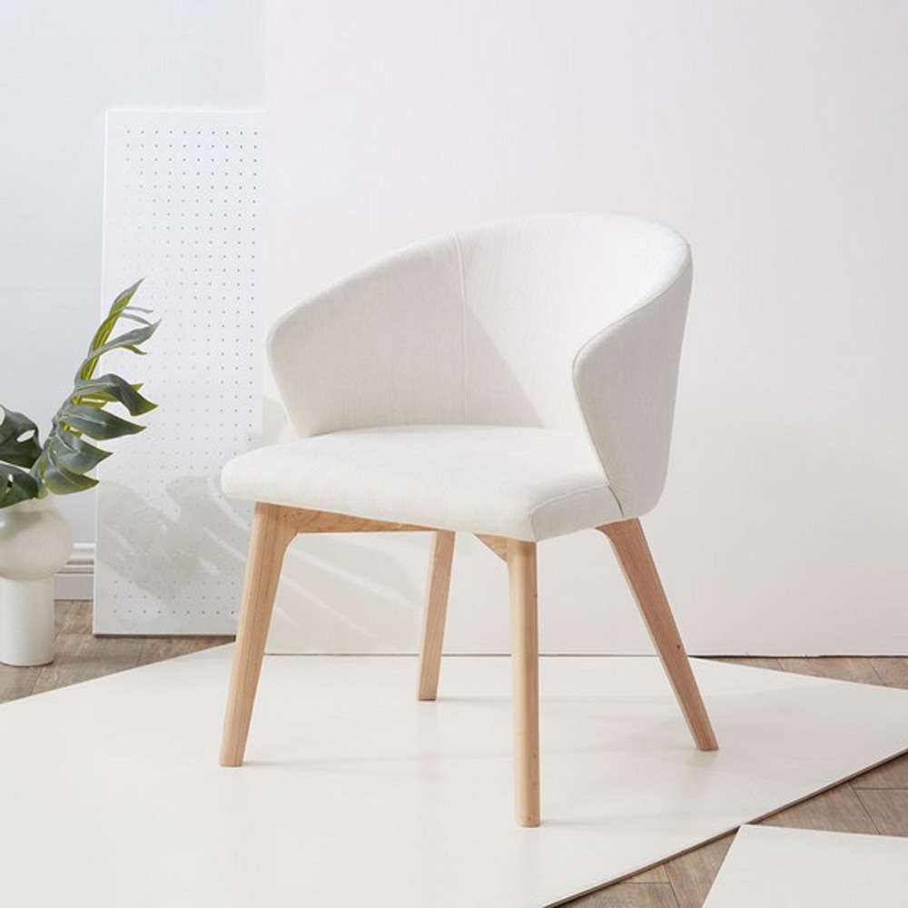 Safavieh - Couture - Wynonna Linen Dining Chair - Ivory - Natural - SFV5060A veiw 3