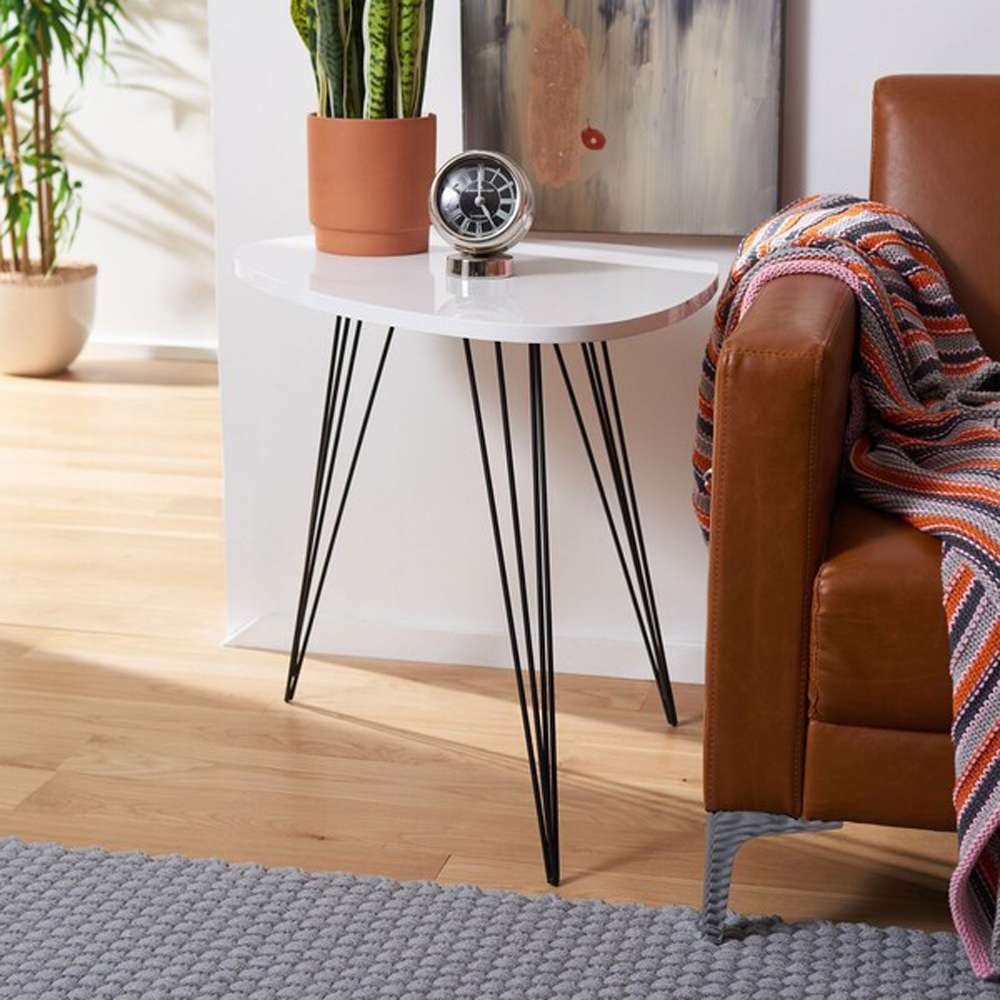 Safavieh - Wynton End Table - White - Black - FOX4214B veiw 2