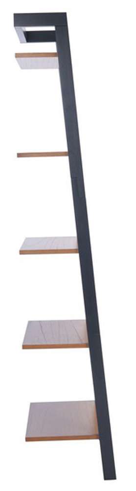 Safavieh - Yassi 5 Tier Leaning Etagere - Natural - Charcoal - ETG9403A veiw 3