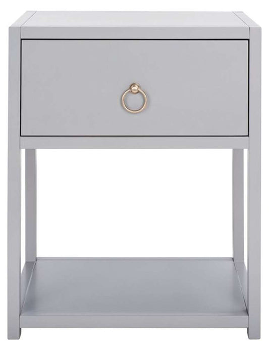 Safavieh - Yudi 1 Drw 1 Shelf Nightstand - Grey - NST9201D veiw 1