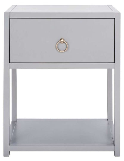 Safavieh - Yudi 1 Drw 1 Shelf Nightstand - Grey - NST9201D veiw 1