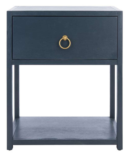 Safavieh - Yudi 1 Drw 1 Shelf Nightstand - Navy - NST9201A veiw 1