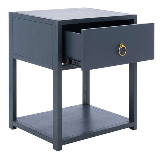 Safavieh - Yudi 1 Drw 1 Shelf Nightstand - Navy - NST9201A veiw 2