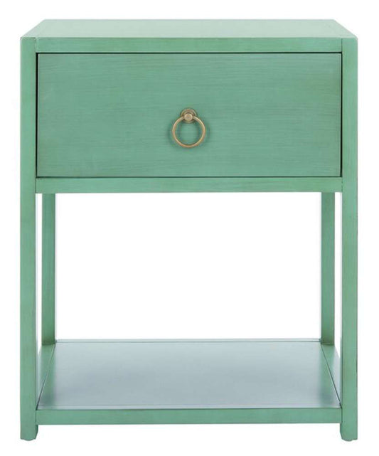 Safavieh - Yudi 1 Drw 1 Shelf Nightstand - Turquoise - NST9201C view 1