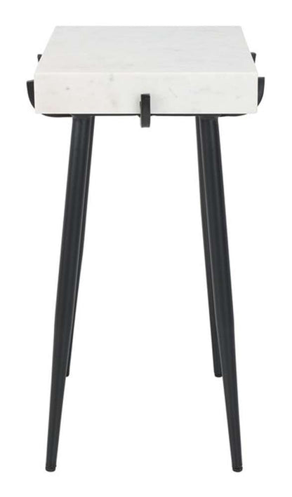 Safavieh - Yuki Stone Top Accent Table - White - Black - ACC3708A veiw 3