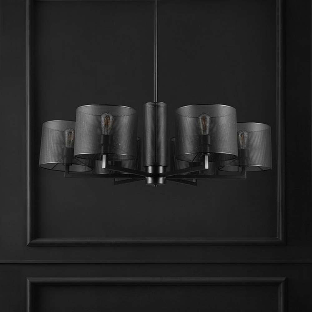 Safavieh - Couture - Zachaeus Metal 6 Light Chandelier - Black - CTL1052A veiw 1