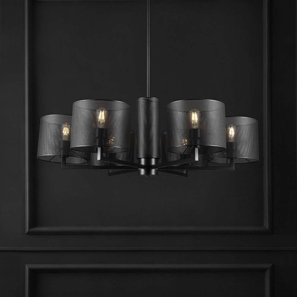Safavieh - Couture - Zachaeus Metal 6 Light Chandelier - Black - CTL1052A veiw 2