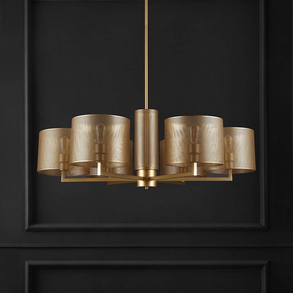 Safavieh - Couture - Zachaeus Metal 6 Light Chandelier - Gold - CTL1052B veiw 1