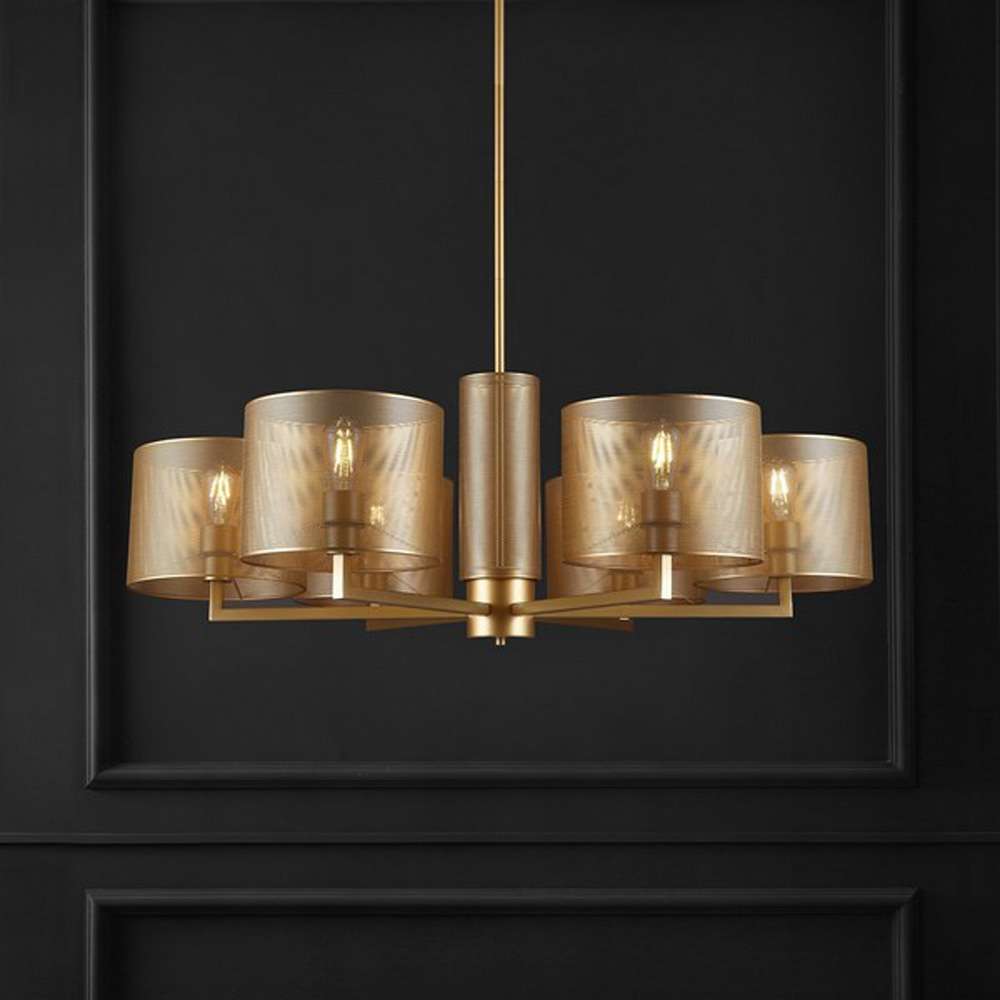Safavieh - Couture - Zachaeus Metal 6 Light Chandelier - Gold - CTL1052B veiw 2