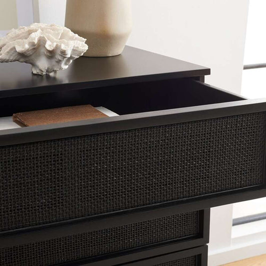 Safavieh - Zadie 3 Drawer Rattan Chest - Black - CHS5004E veiw 2