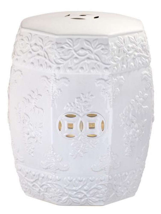 Safavieh - Zen Ren Garden Stool - White - ACS4559A veiw 1
