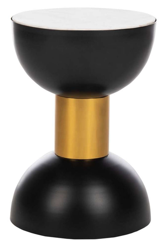 Safavieh - Zephyr Round Accent Table - White - Black - ACC3212A veiw 1