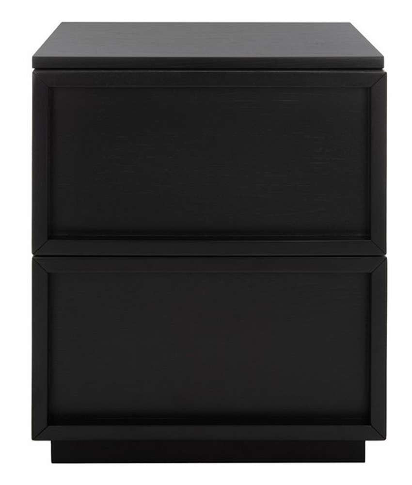 Safavieh - Couture - Zeus 2 Drawer Nightstand - Black - SFV7205C veiw 1