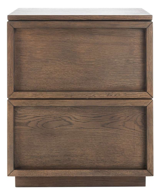 Safavieh - Couture - Zeus 2 Drawer Nightstand - Medium Oak - SFV7205A veiw 1