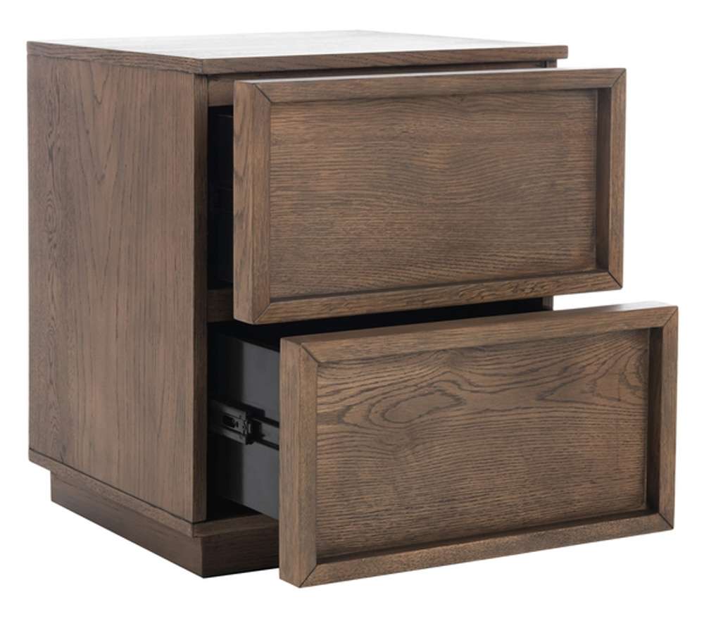 Safavieh - Couture - Zeus 2 Drawer Nightstand - Medium Oak - SFV7205A veiw 3