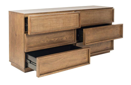 Safavieh - Couture - Zeus 6 Drawer Wood Dresser - Medium Oak - SFV7204A veiw 3