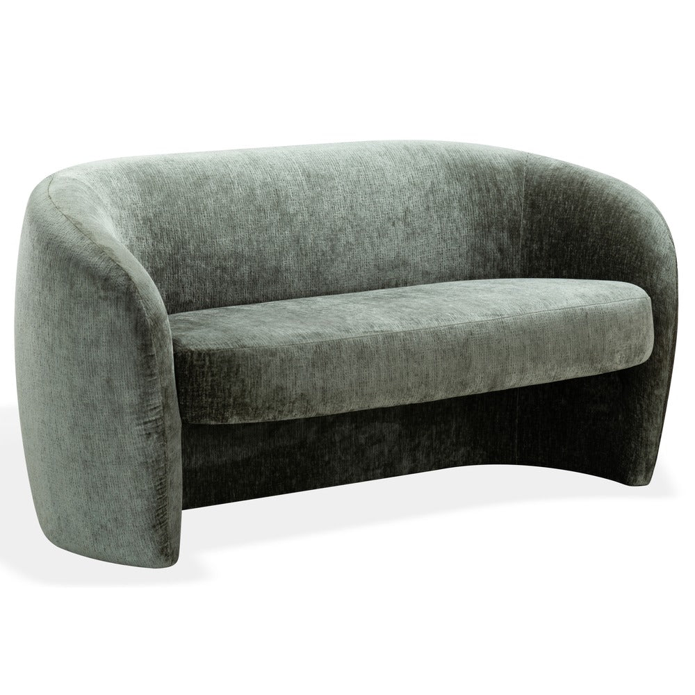 Safavieh - Zhao Chenille Curved Loveseat / Dark Green - SFV4783F view 3