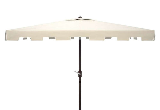 Safavieh - Zimmerman 6.5X10 Rect Umbrella - Beige - White - PAT8300C veiw 1